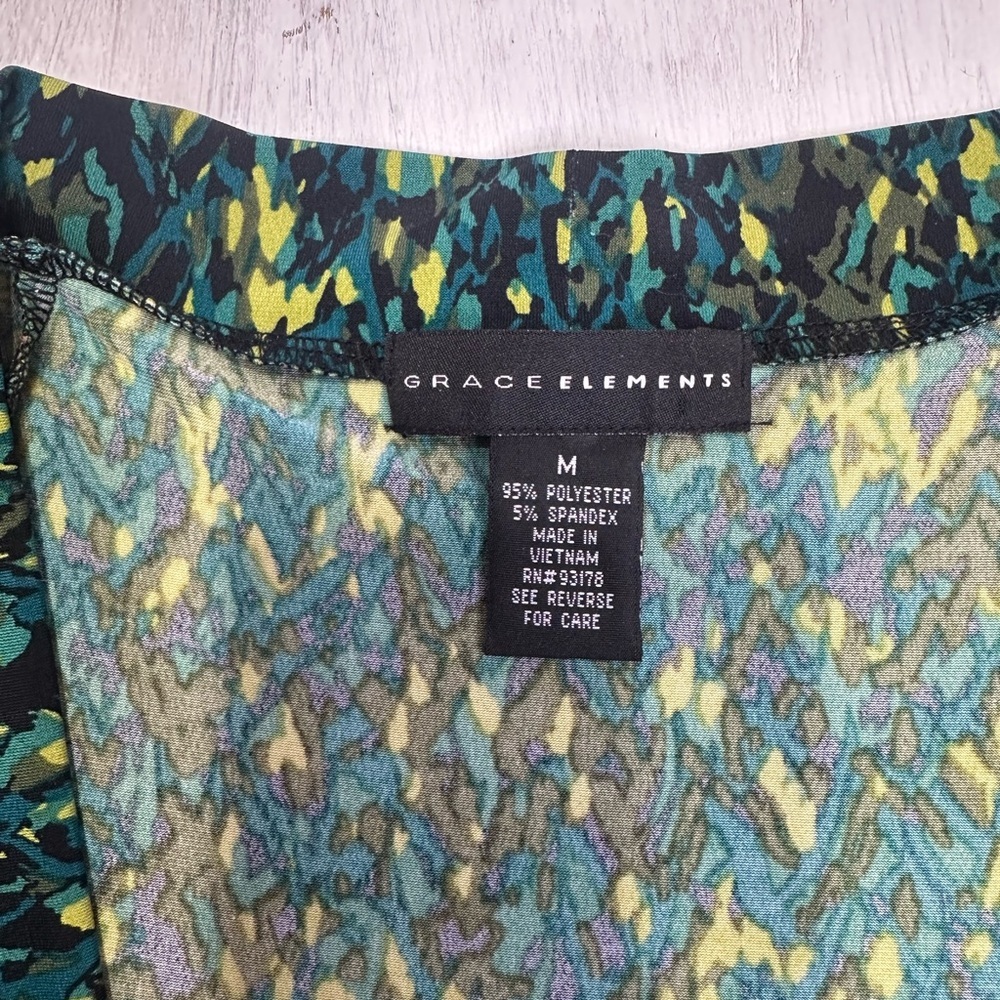 Grace Elements Women’s Medium Cowl Neck Long Sleeve Blouse Y2K Button Sleeve - Picture 5 of 8